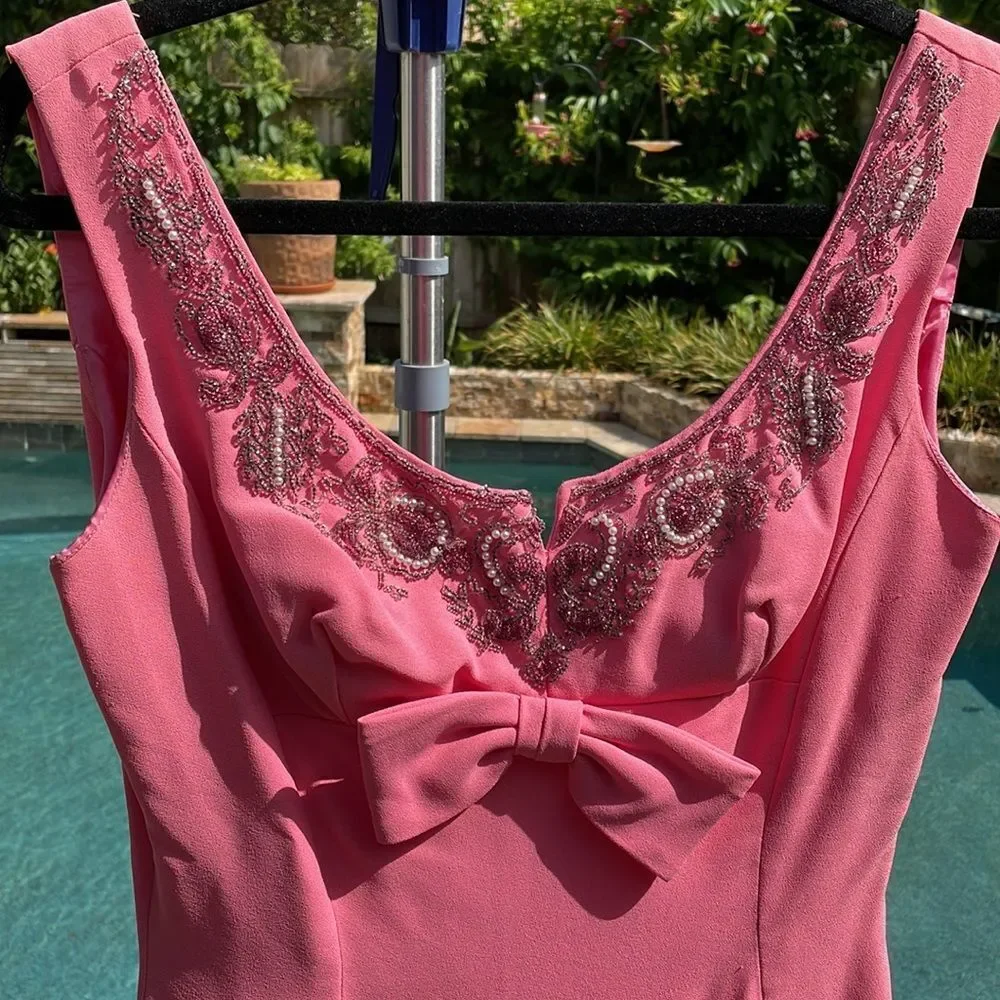 Stunning Vintage Pink Party Dress - Picture 7 of 14